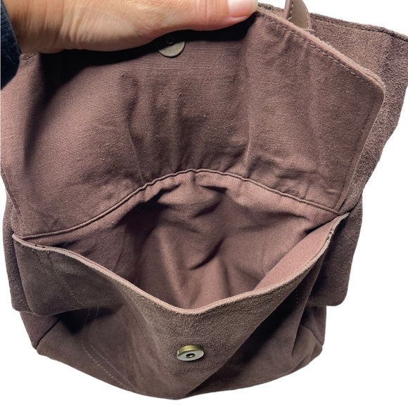 M.I.L.A. | Chocolate Brown Genuine Suede Leather Bohemian Slouchy Tote - Picture 7 of 9